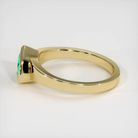 0.69 Ct. Emerald Ring, 18K Yellow Gold 4