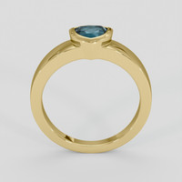 1.07 Ct. Greenish Blue Sapphire Ring, 18K Yellow Gold 3