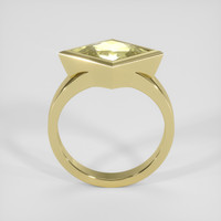 3.20 Ct. Yellowish Green Sapphire Ring, 18K Yellow Gold 3