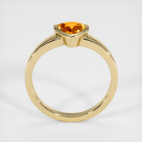 0.79 Ct. Yellowish Orange Sapphire Ring, 18K Yellow Gold 3