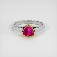 1.16 Ct. Ruby Ring, 14K Yellow & White 1