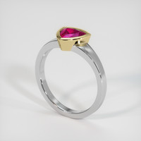 1.16 Ct. Ruby Ring, 14K Yellow & White 2