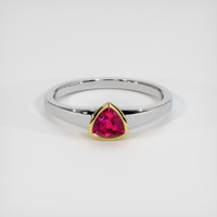 0.51 Ct. Ruby Ring, 14K Yellow & White 1