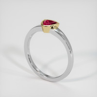 0.50 Ct. Ruby Ring, 14K Yellow & White 2