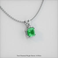 Accent Stones Emerald Pendant 1.75 Ct., Platinum 950 Preview
