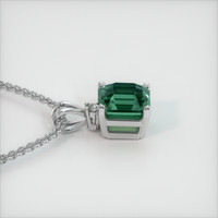 3.05 Ct. Bluish Green Sapphire Pendant, Platinum 950 3