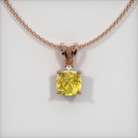 0.85 Ct. Sapphire Pendant, 14K Rose Gold 1