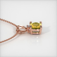 0.85 Ct. Sapphire Pendant, 14K Rose Gold 3