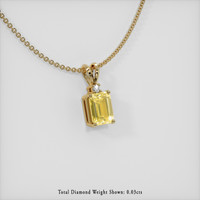 2.00 Ct. Yellow Sapphire Pendant, 14K Rose Gold 2