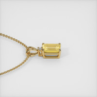2.00 Ct. Yellow Sapphire Pendant, 14K Rose Gold 3