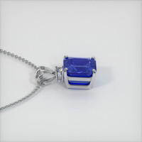 3.04 Ct. Blue Sapphire Pendant, 14K White Gold 3