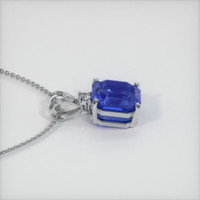 5.17 Ct. Blue Sapphire Pendant, 14K White Gold 3