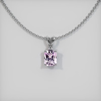 0.62 Ct. Pink Sapphire Pendant, 14K White Gold 1