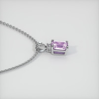 0.62 Ct. Pink Sapphire Pendant, 14K White Gold 3