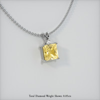 4.00 Ct. Sapphire Pendant, 14K White Gold 2