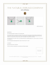Emerald Pendant 0.49 Ct., 18K White Gold Appraisal