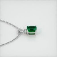 2.35 Ct. Emerald  Pendant - 18K White Gold