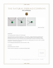 Emerald Pendant 2.77 Ct., 18K White Gold Appraisal