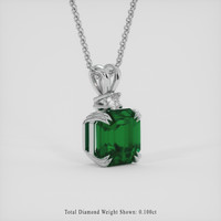 5.12 Ct. Emerald Pendant, 18K White Gold 2