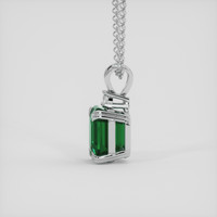 5.12 Ct. Emerald Pendant, 18K White Gold 3