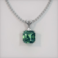 3.05 Ct. Sapphire Pendant, 18K White Gold 1