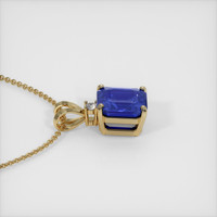3.04 Ct. Blue Sapphire Pendant, 14K Yellow Gold 3
