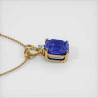 5.17 Ct. Blue Sapphire Pendant, 14K Yellow Gold 3