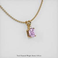0.62 Ct. Sapphire Pendant, 14K Yellow Gold 2