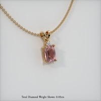 1.25 Ct. Padparadscha Sapphire Pendant, 14K Yellow Gold 2