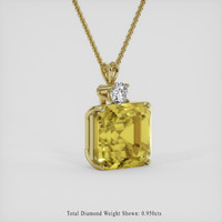 51.03 Ct. Yellow Sapphire Pendant, 14K Yellow Gold 2