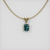 0.90 Ct. Sapphire Pendant, 14K Yellow Gold 1