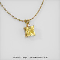4.00 Ct. Sapphire Pendant, 14K Yellow Gold 2