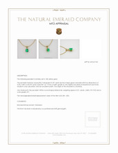 Emerald Pendant 0.49 Ct. 18K Yellow Gold Appraisal