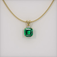 4.79 Ct. Emerald Pendant, 18K Yellow Gold 1