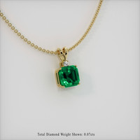 4.79 Ct. Emerald Pendant, 18K Yellow Gold 2