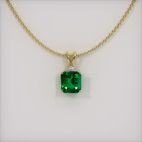 2.35 Ct. Emerald  Pendant - 18K Yellow Gold
