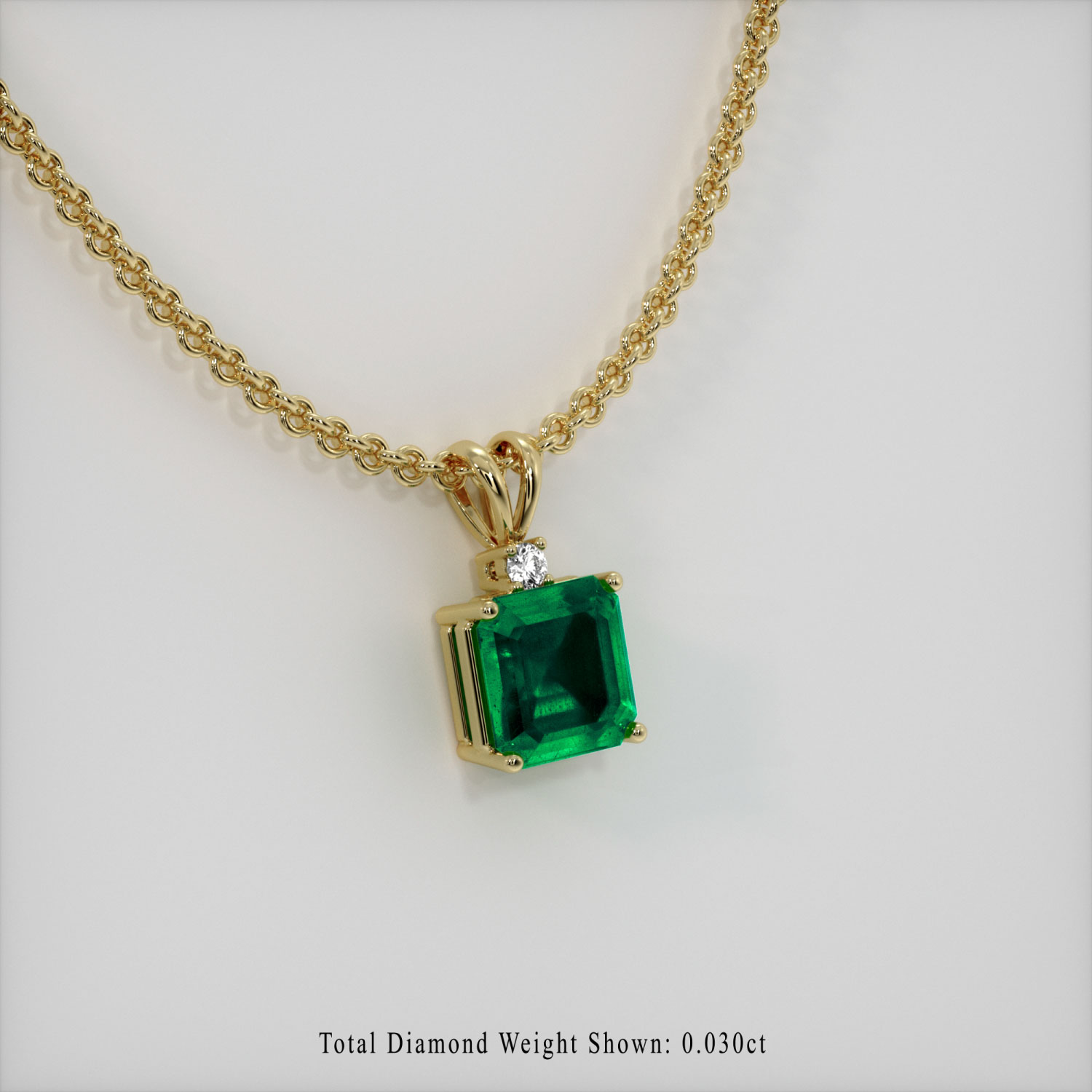 Emerald Pendant 1.52 Ct. 18K Yellow Gold | The Natural