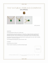 Emerald Pendant 2.77 Ct., 18K Yellow Gold Appraisal