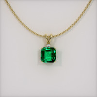 2.77 Ct. Emerald Pendant, 18K Yellow Gold 1