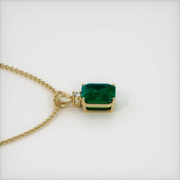 4.39 Ct. Emerald  Pendant - 18K Yellow Gold