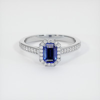 0.89 Ct. Blue Sapphire Ring, Platinum 950 1