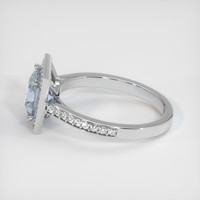 1.23 Ct. Greyish Blue Sapphire Ring, Platinum 950 4