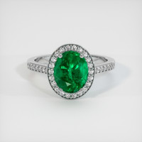 3.46 Ct. Emerald Ring, Platinum 950 1