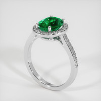 2.76 Ct. Emerald Ring, Platinum 950 2