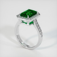 3.16 Ct. Emerald Ring, Platinum 950 2