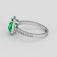 1.04 Ct. Emerald Ring, Platinum 950 4