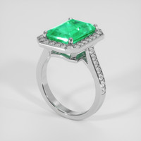 3.72 Ct. Emerald Ring, Platinum 950 2