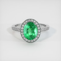 3.26 Ct. Emerald Ring, Platinum 950 1