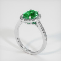 3.26 Ct. Emerald Ring, Platinum 950 2