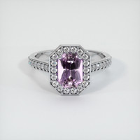 1.05 Ct. Pink Sapphire Ring, Platinum 950 1